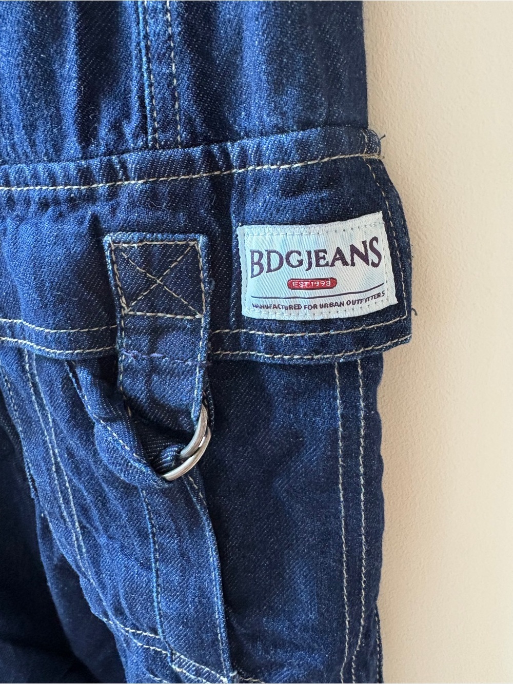 BDG Dark Blue Wide-Leg Cargo Jeans for Women - Picture 11 of 15